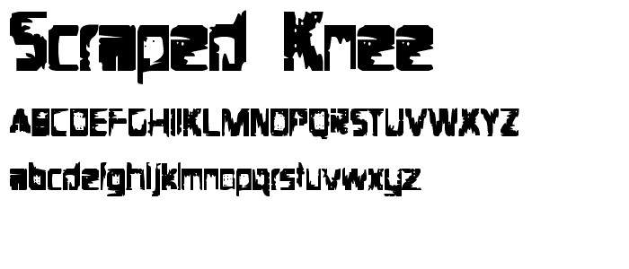 Scraped Knee font